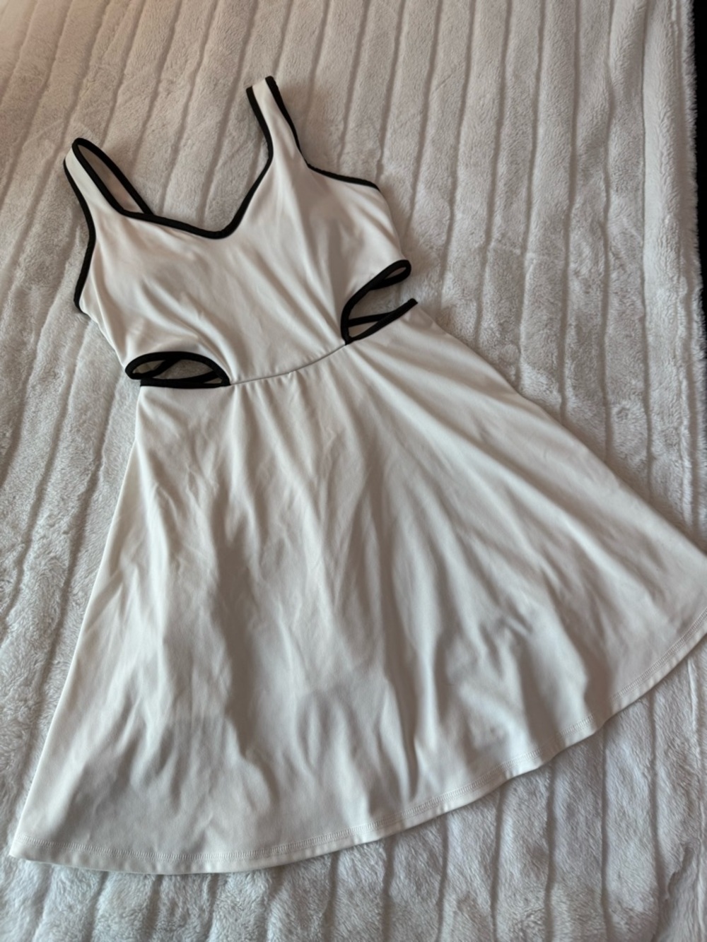 Old Navy Active White Sports Bra with Black Trim